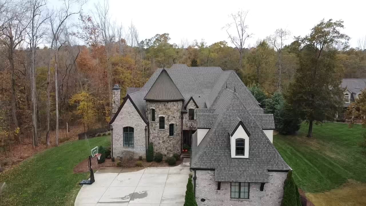 Majestic shingle roof project, aerial view 11